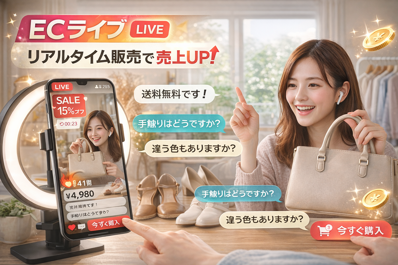 ECライブで売上UP！ライブコマース成功ポイント