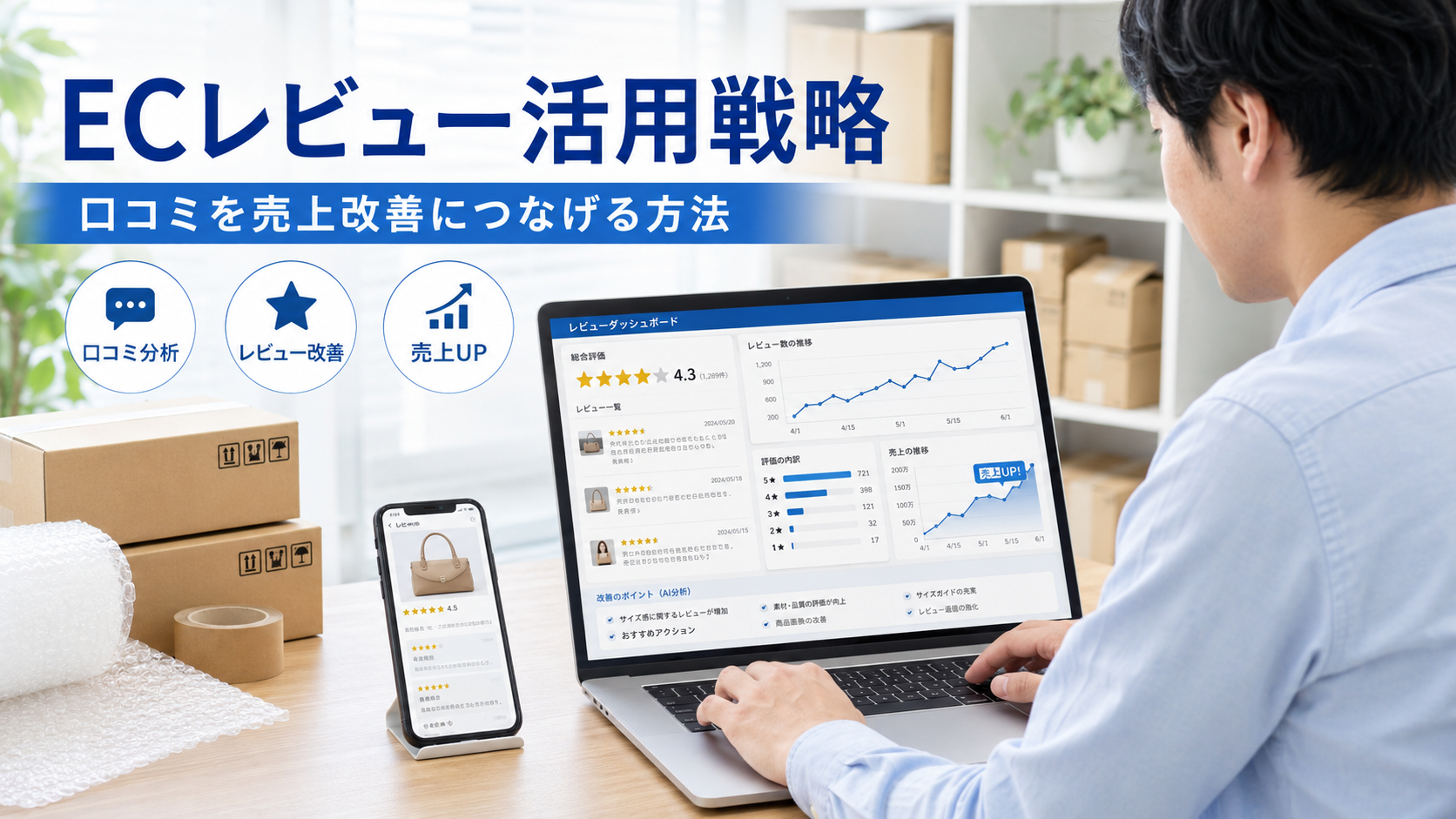 ECレビュー活用で売上改善する方法