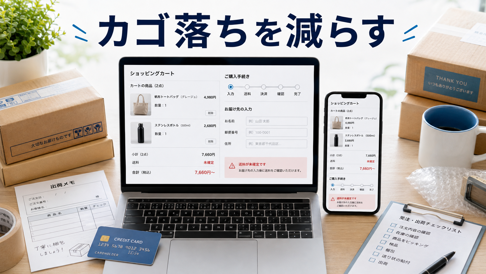 ECカゴ落ち対策｜購入直前の離脱を減らす7つの改善手順