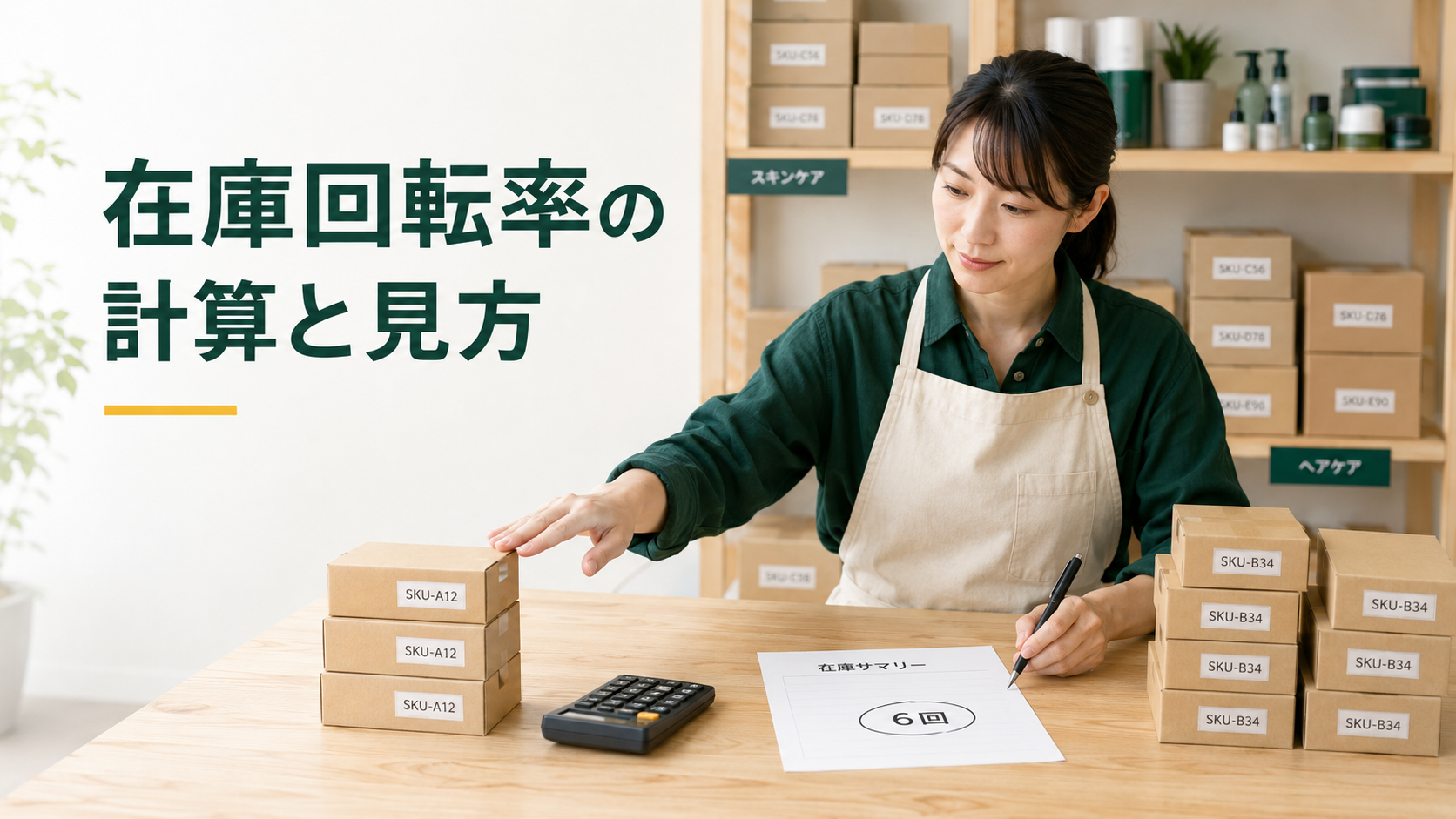 EC在庫回転率を平均在庫・売上原価から計算し適正在庫を確認する方法