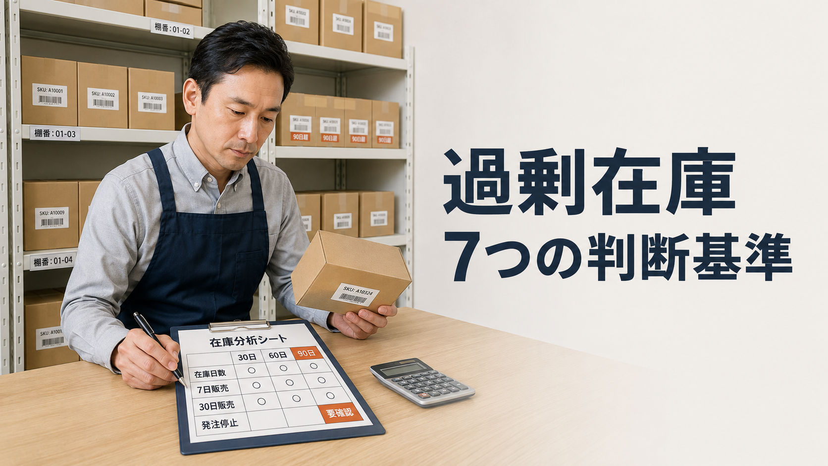 EC過剰在庫を販売速度・在庫金額・商品寿命から判断して減らす流れ