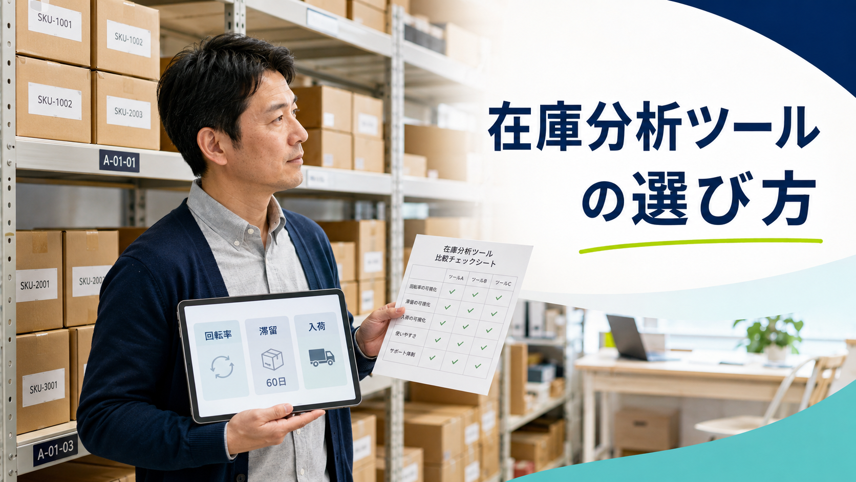 EC在庫分析ツールで在庫回転率・滞留在庫・在庫金額を可視化する画面
